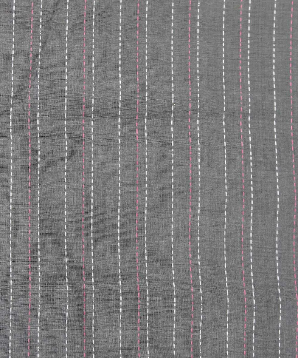 0.85m Handwoven Grey Cotton Fabric