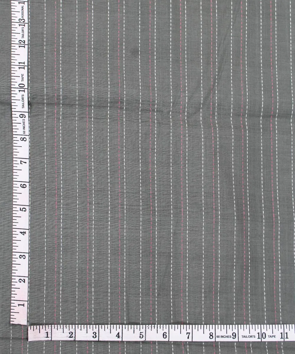 0.85m Handwoven Grey Cotton Fabric