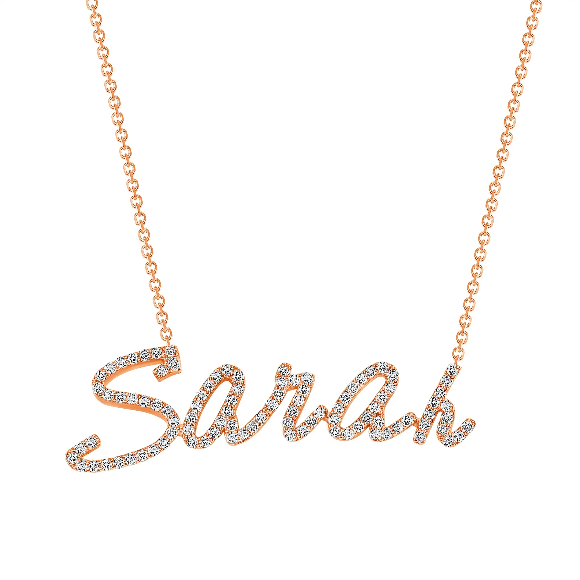 14K Gold Large Custom Name Necklace