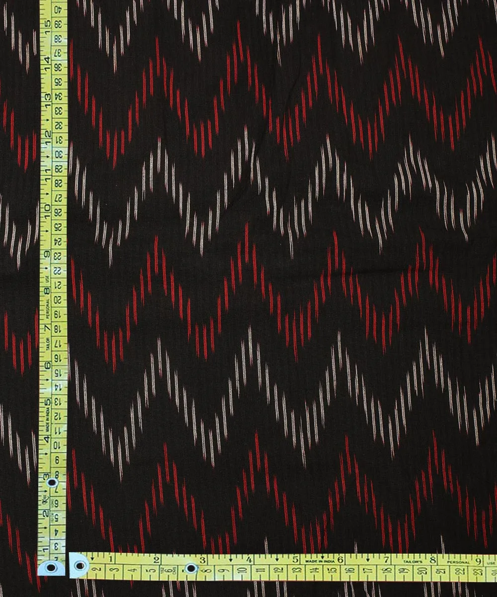 2.5 m Black cotton handloom pochampally ikat fabric