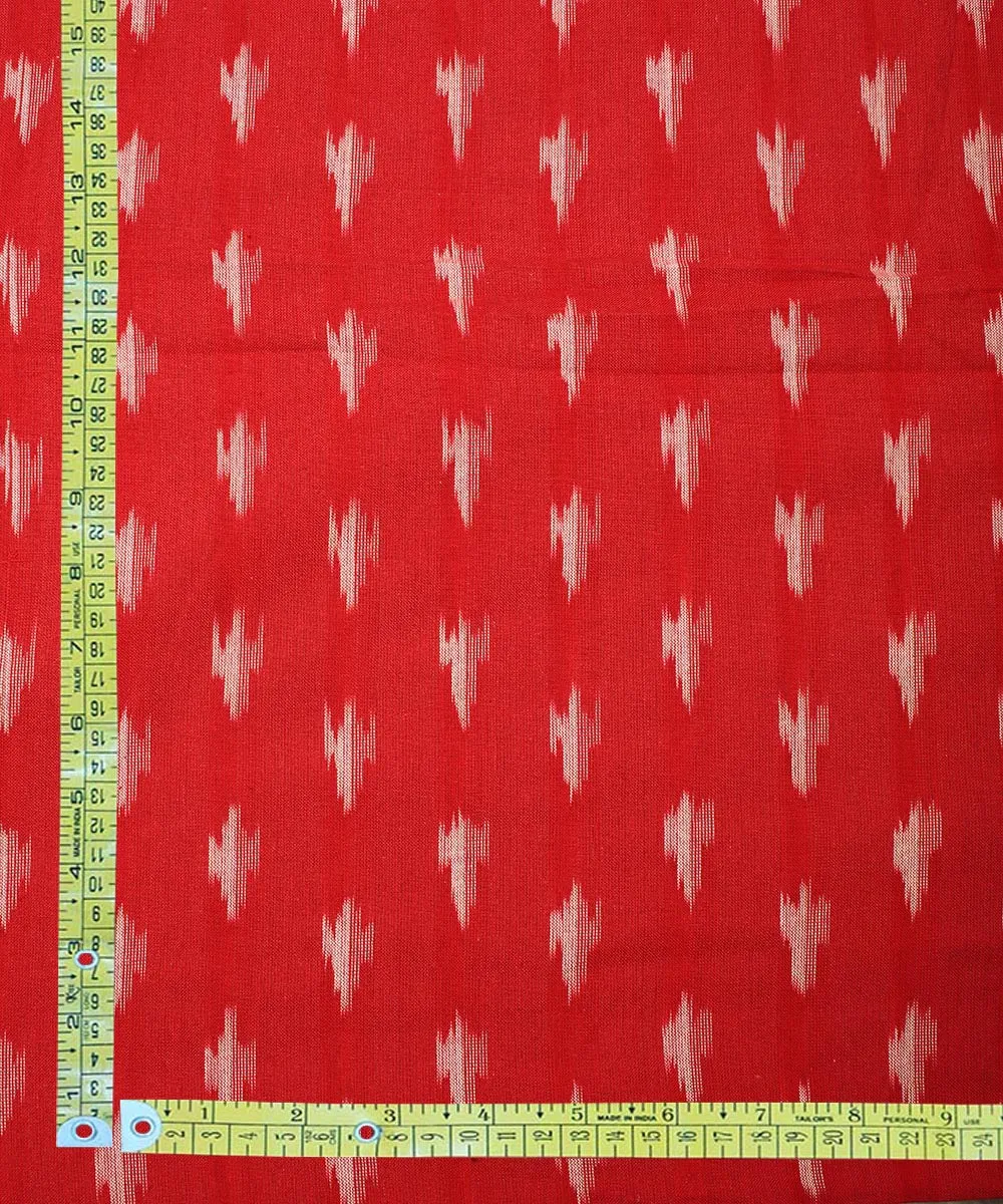 2.5 m Red cotton handloom pochampally ikat fabric