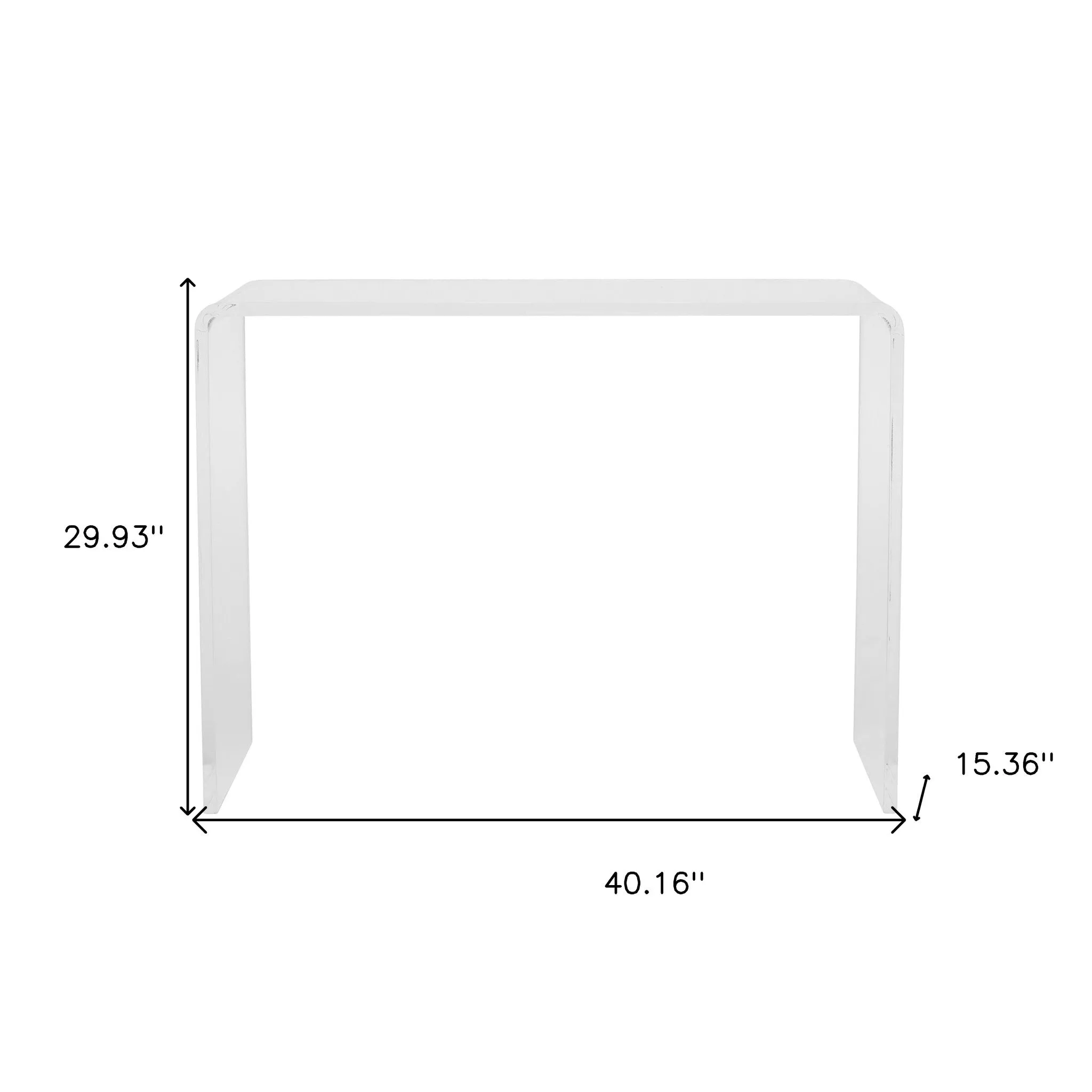 40 Clear Acrylic Sled Console Table