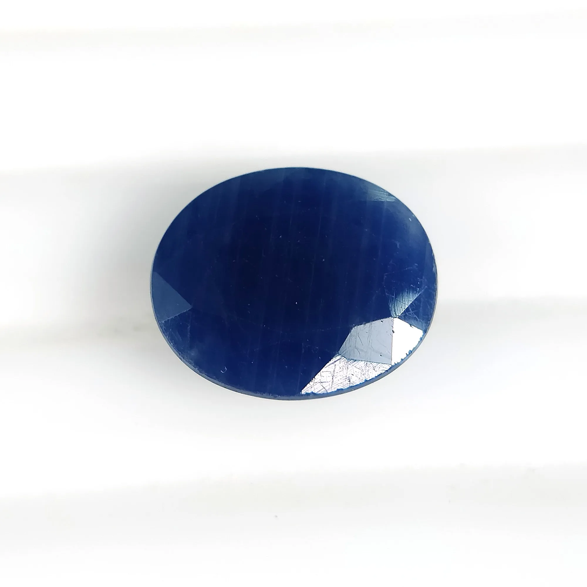 5.29ratti Natural Untreated BLUE SAPPHIRE (NEELAM) Gemstone Rashi Ratan Oval Shape Normal Cut 12*10mm