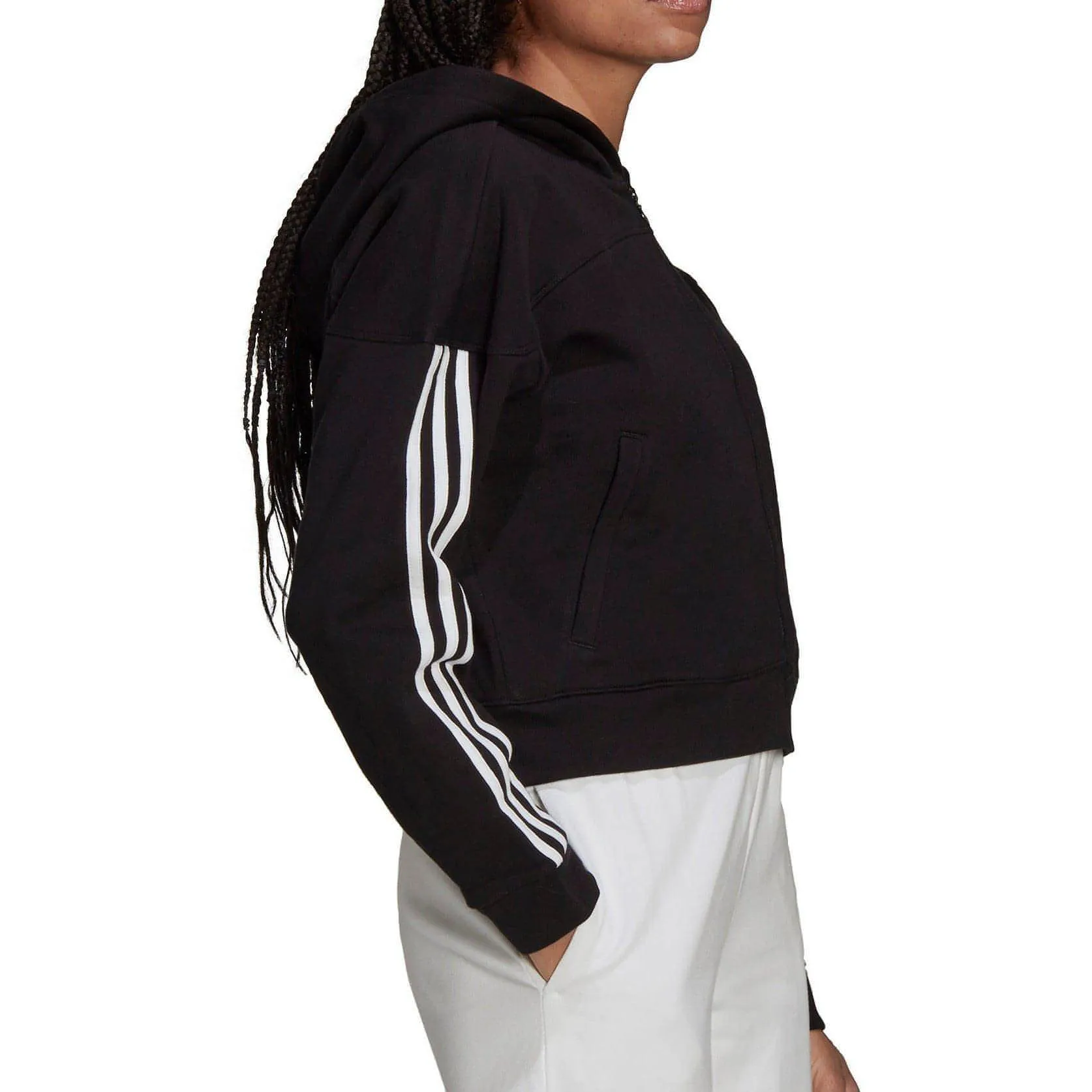 adidas Cropped Womens Track Top - Black