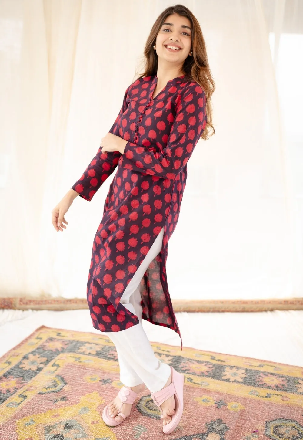 Afira Dabu Cotton Kurta