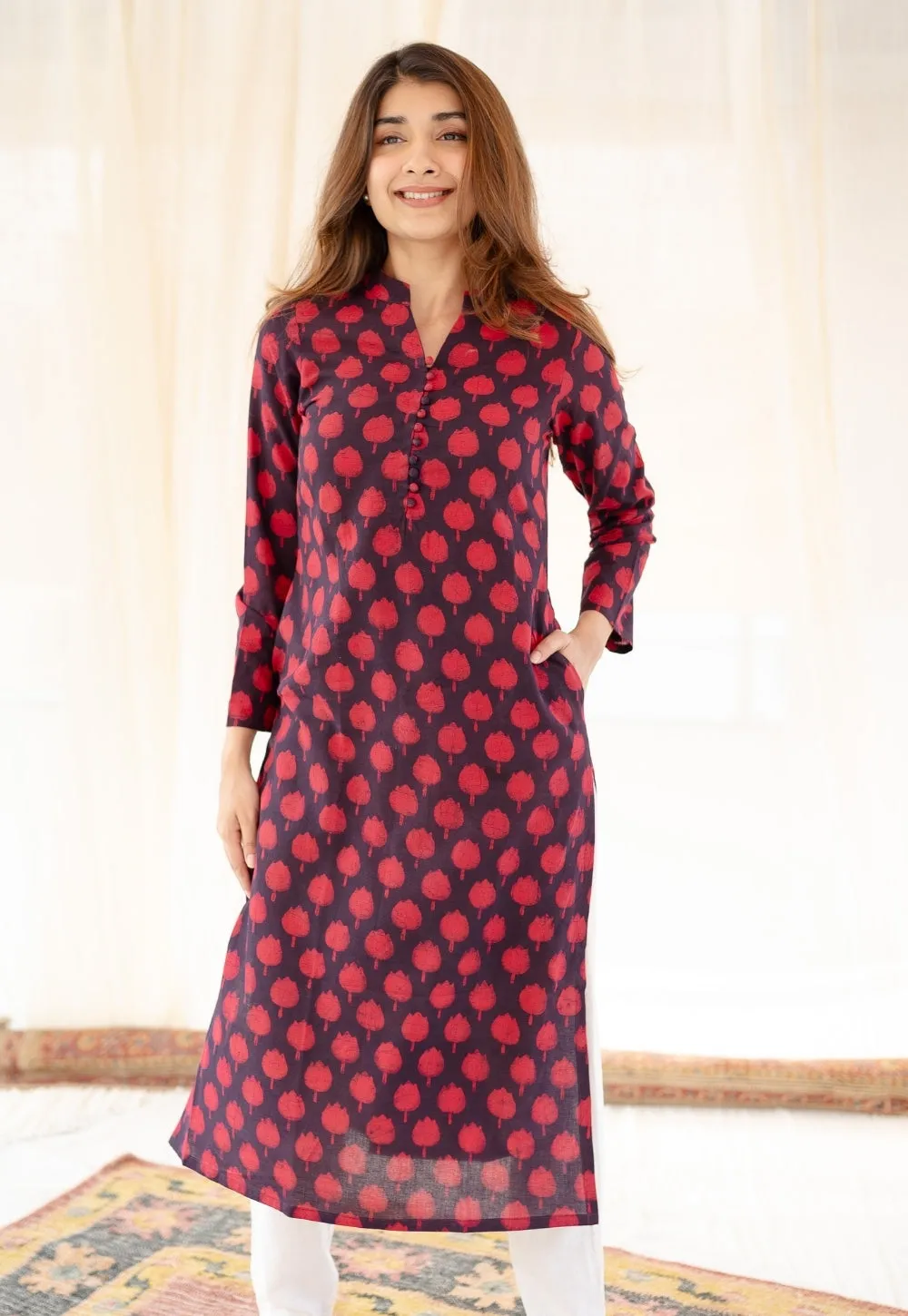 Afira Dabu Cotton Kurta