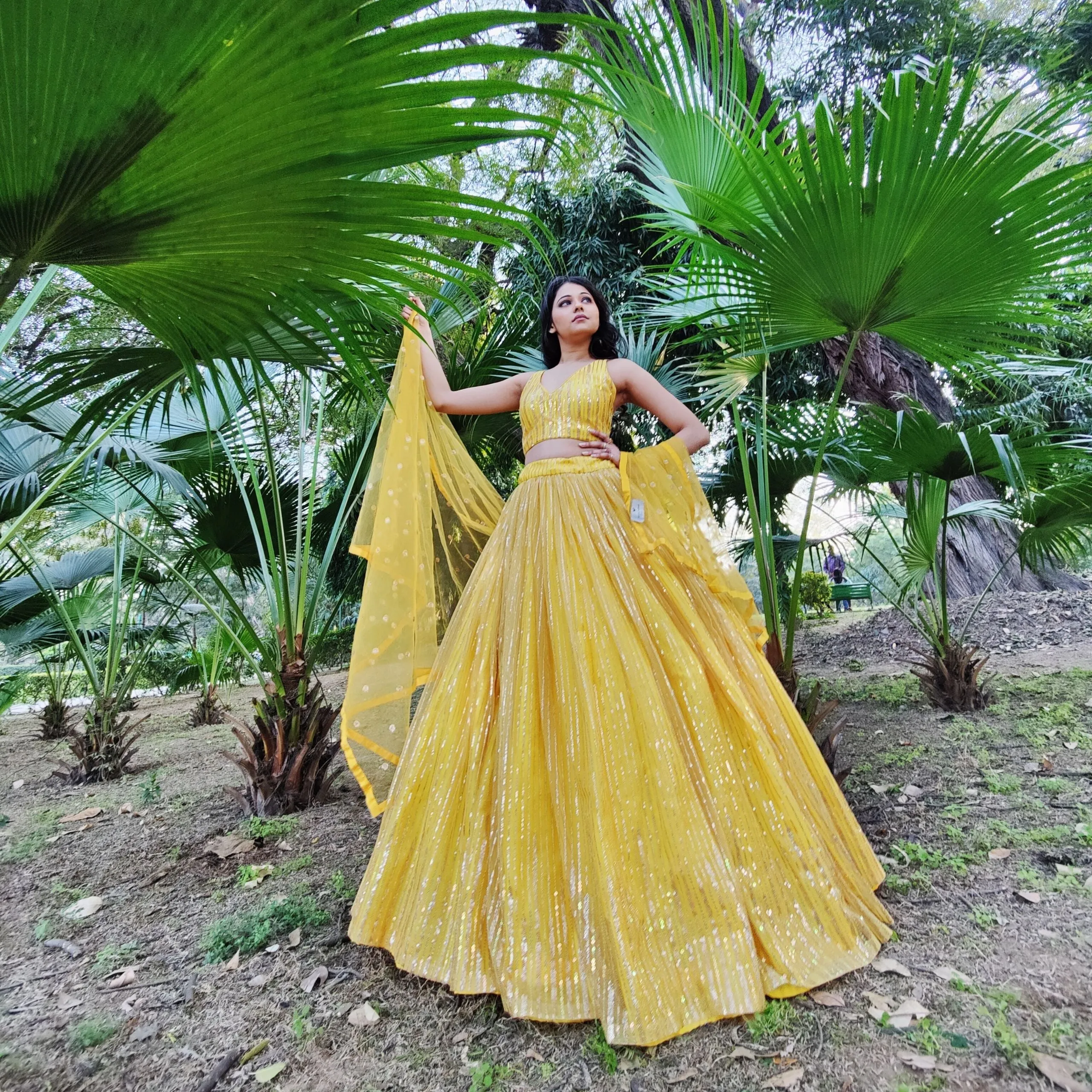 Amaltas Couture's Muskaan Sequins Net Lehenga - Rent