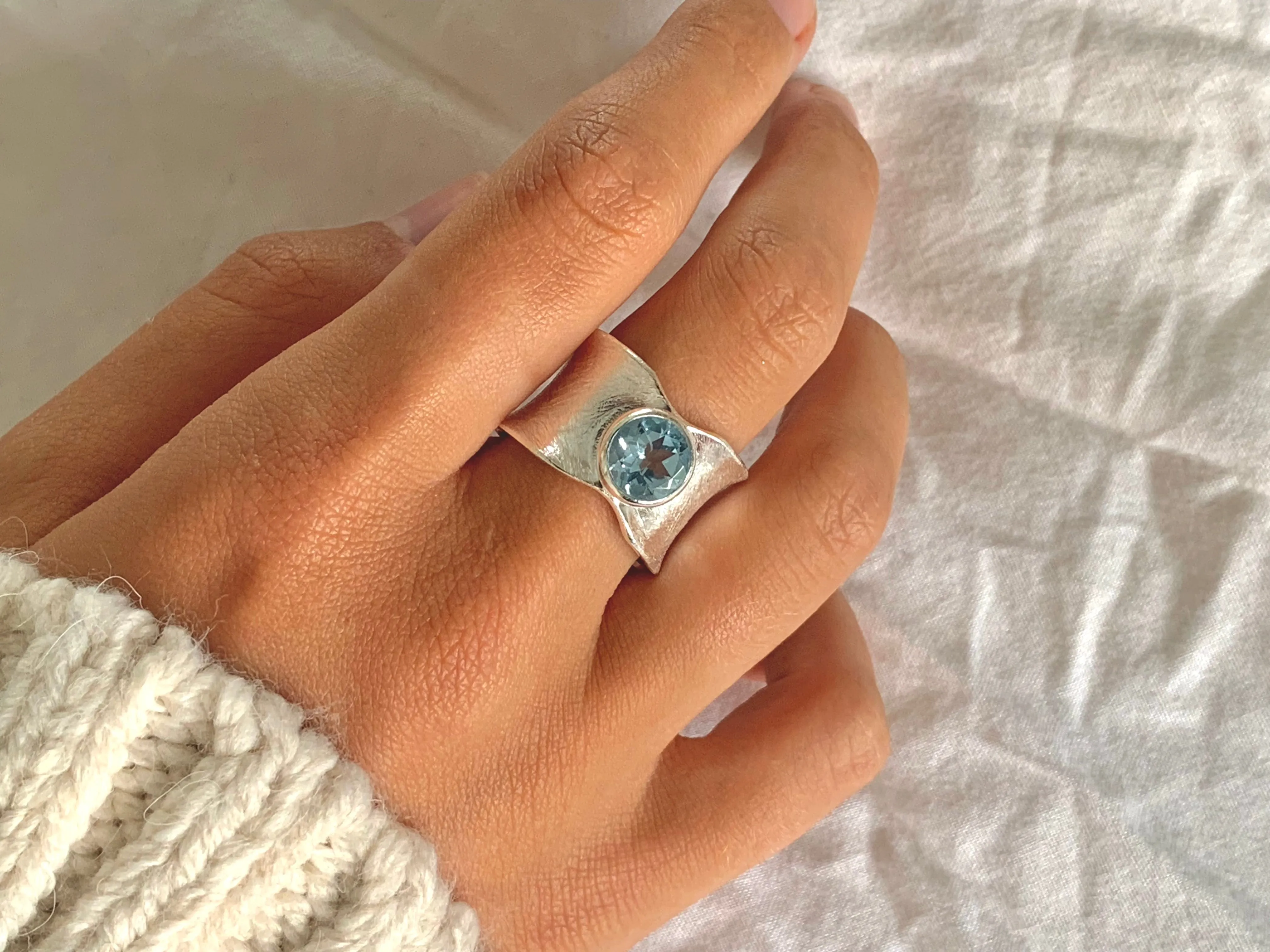 Blue Topaz Asco Ring