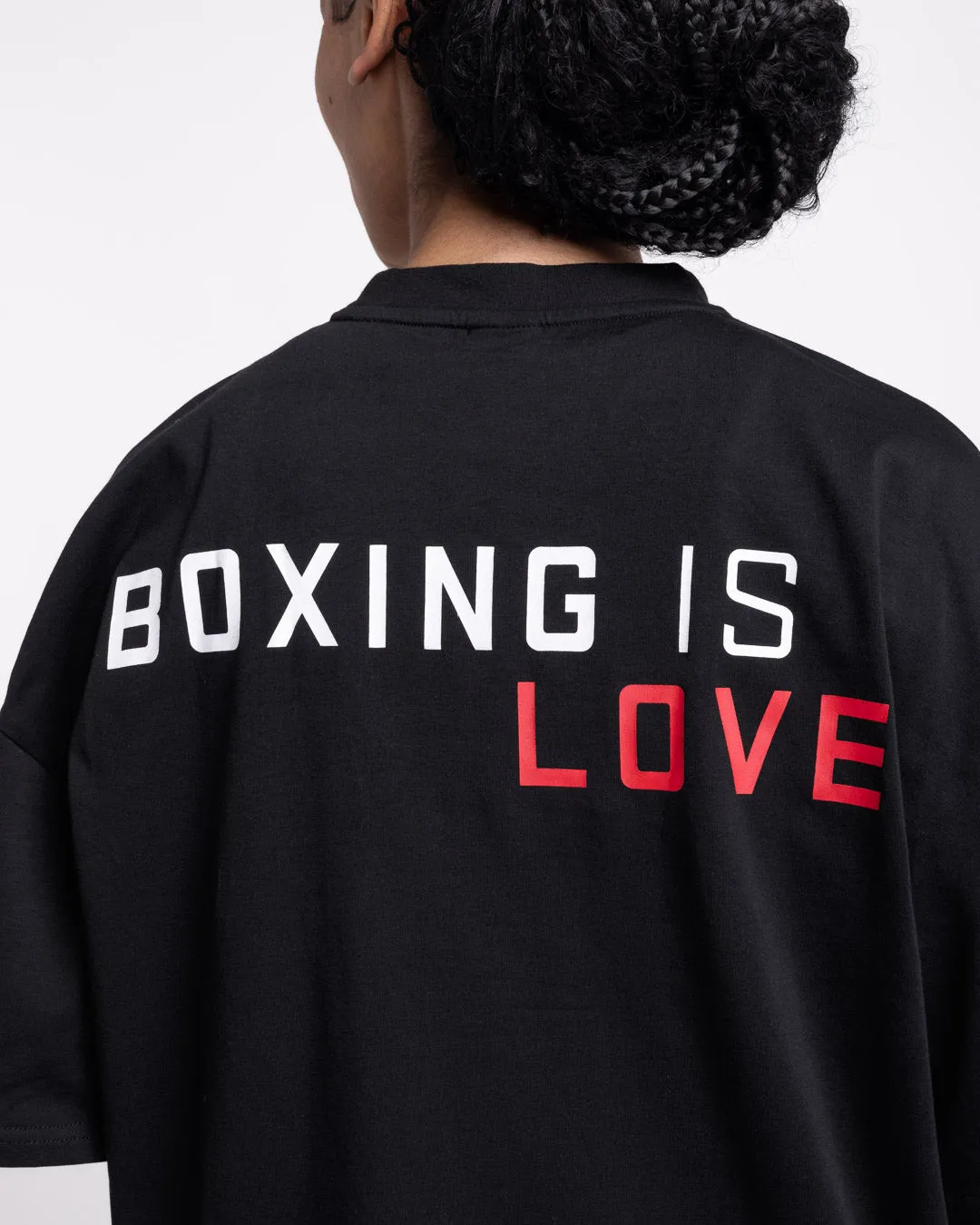 Boxing is Love Oversized T-Shirt - Black