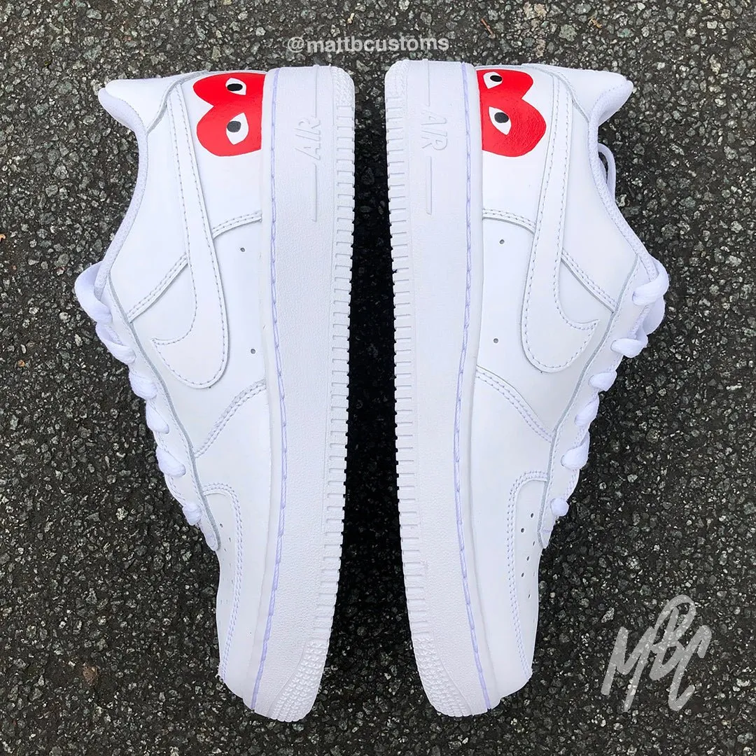 CDG Heart - Air Force 1 Custom