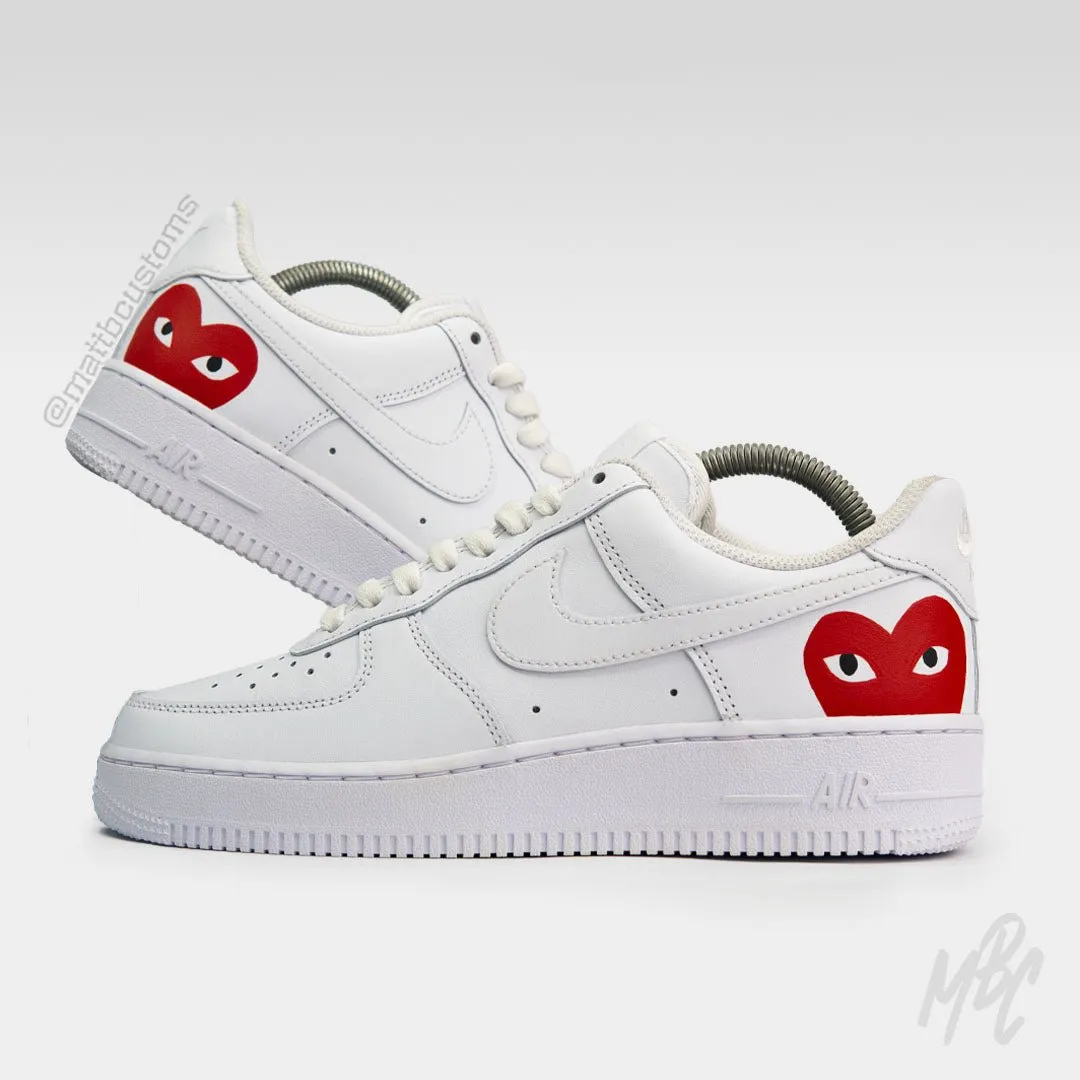 CDG Heart - Air Force 1 Custom