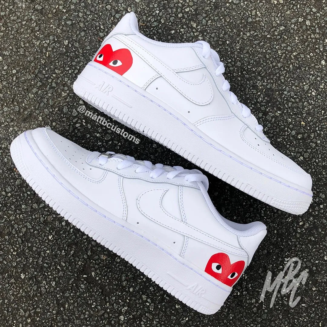 CDG Heart - Air Force 1 Custom