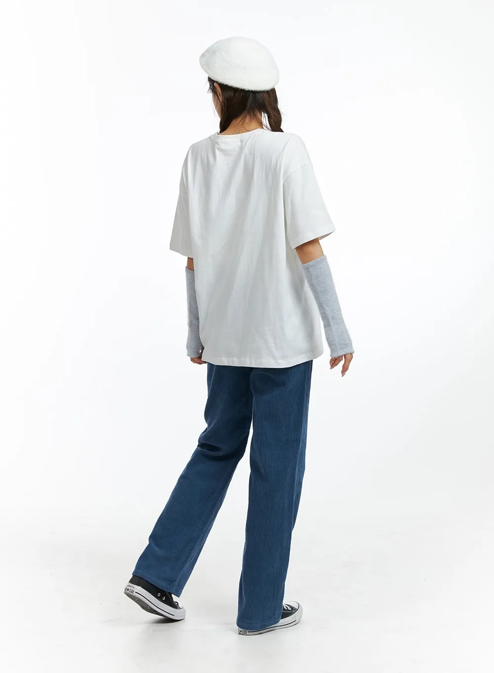 Corduroy Wide Cotton Pants OJ409