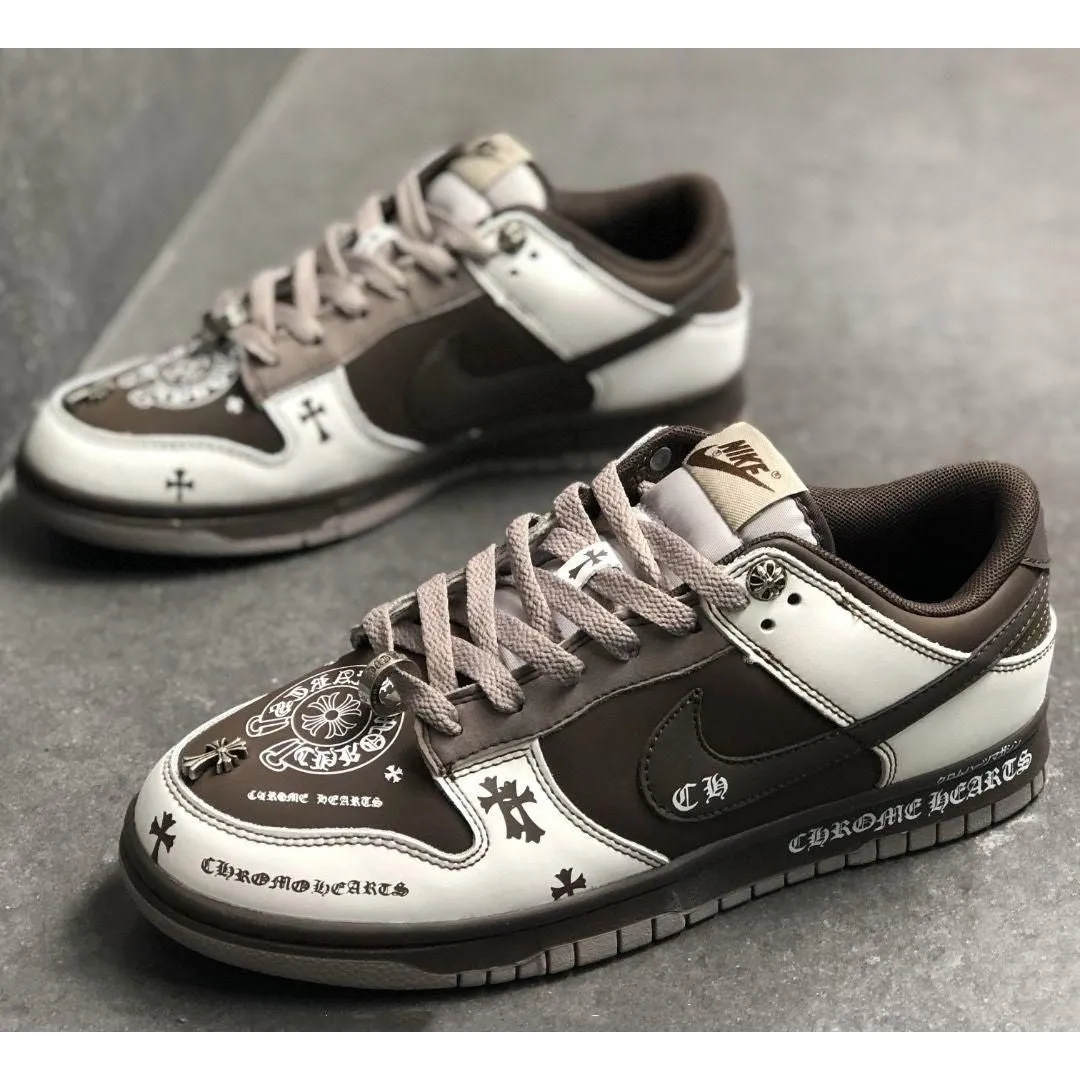 Custom Dunk Low Chrome Hearts