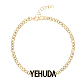 Custom Enamel Cuban Link Name Bracelet