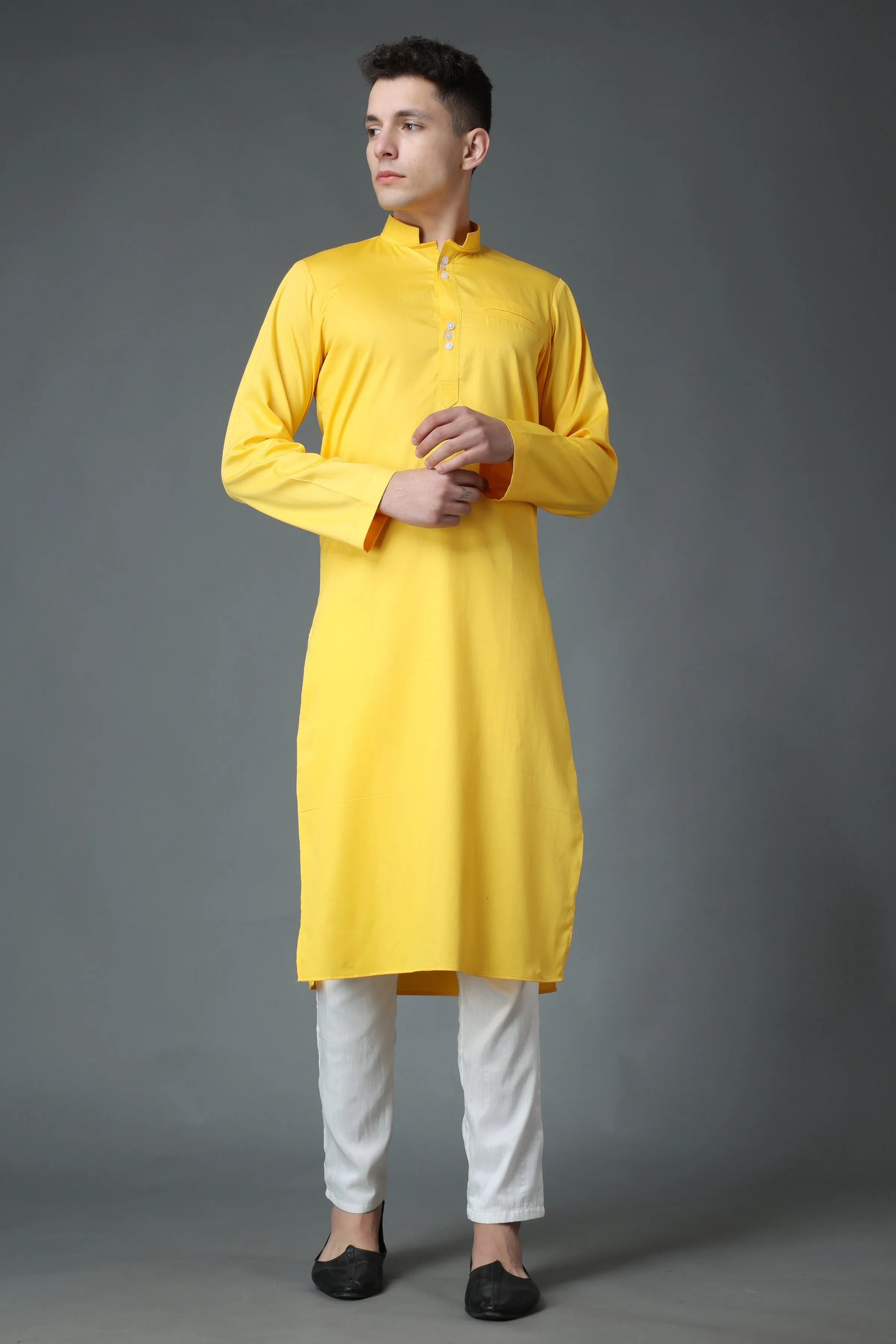 Daffodil Yellow Cotton Kurta