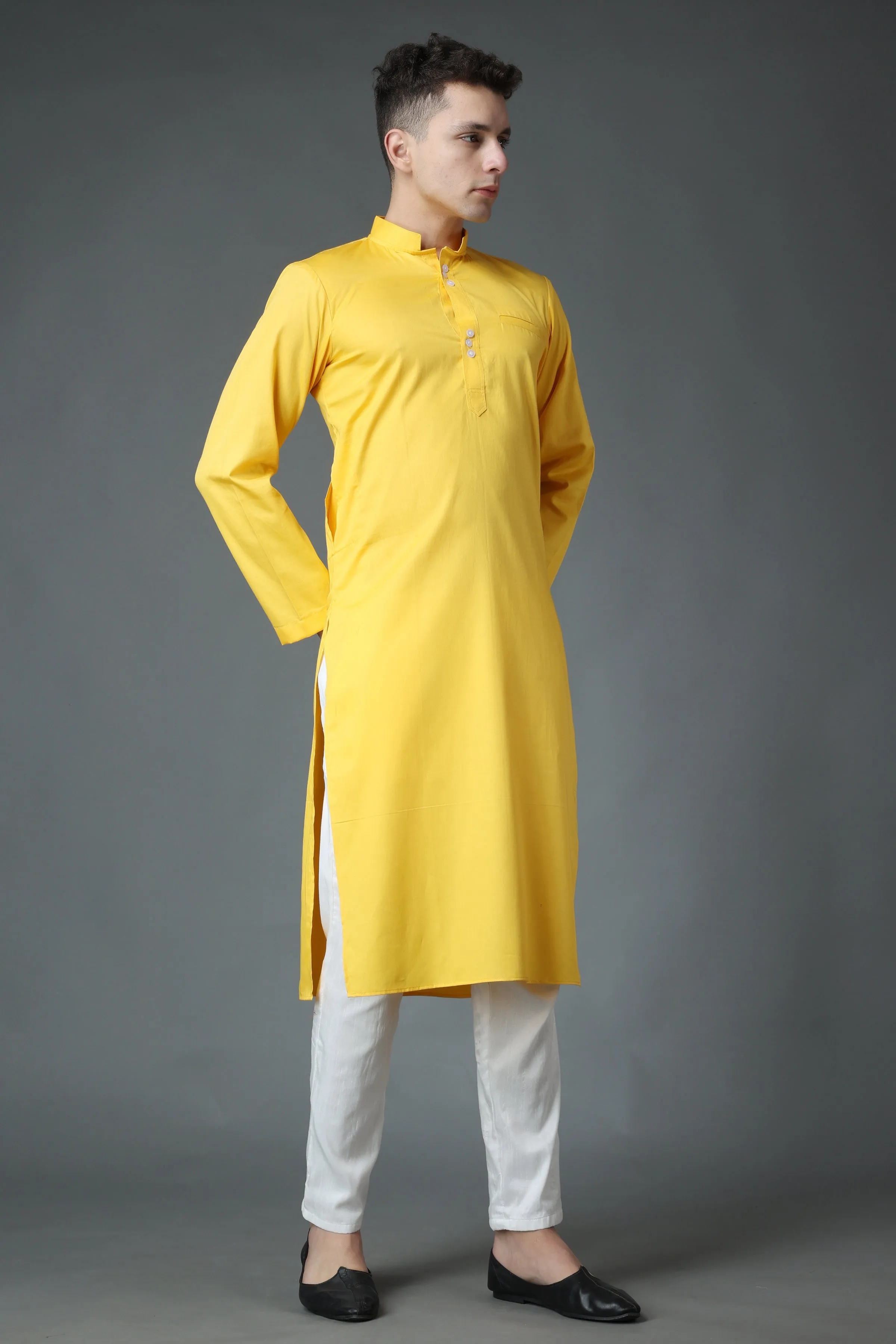 Daffodil Yellow Cotton Kurta