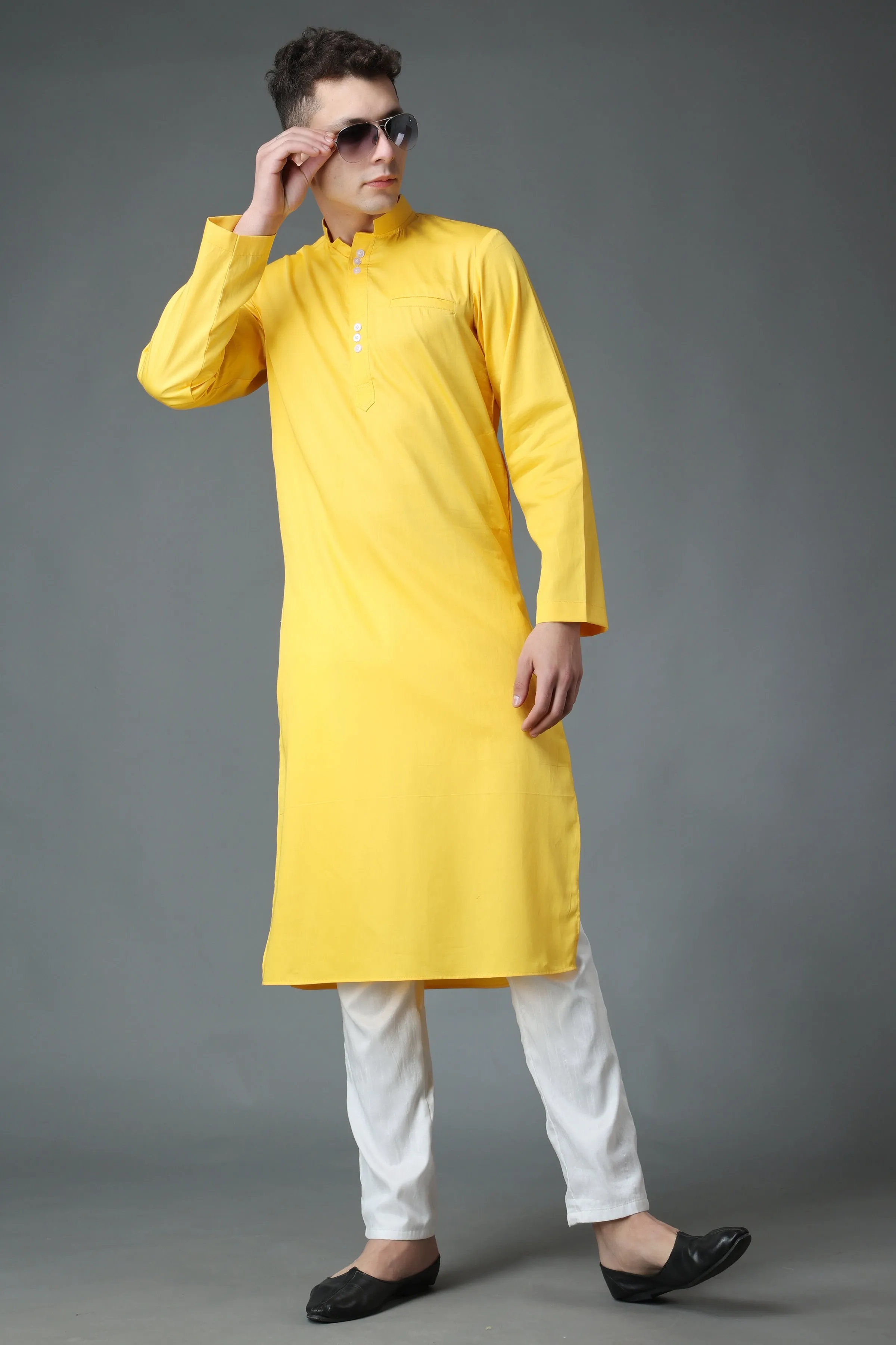 Daffodil Yellow Cotton Kurta