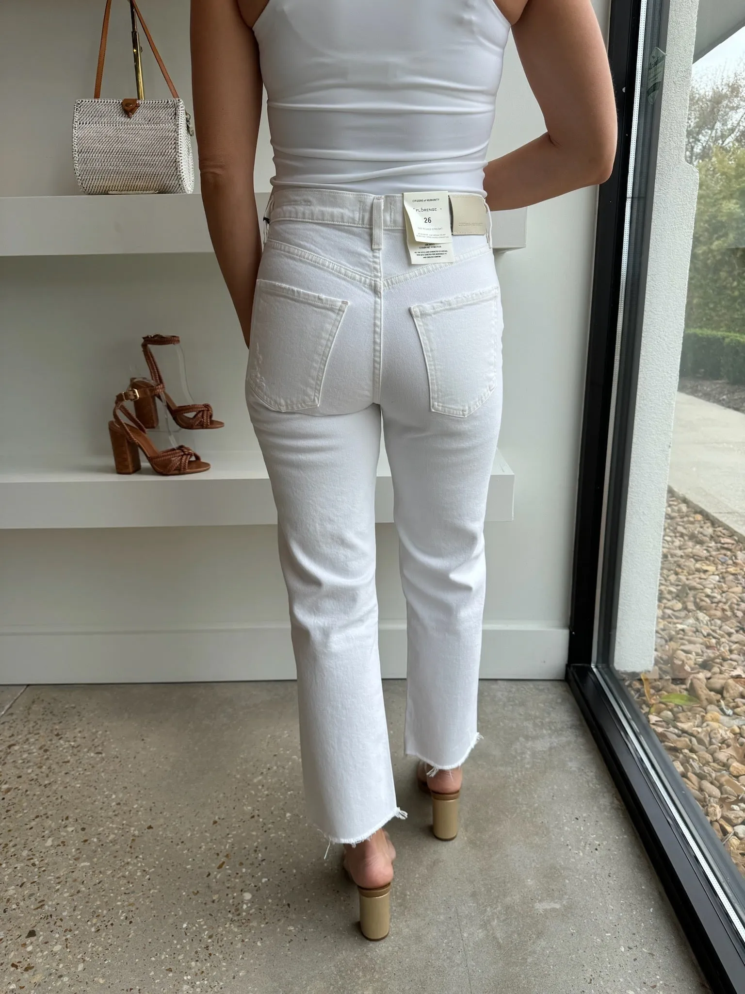 Florence Wide Straight Jeans In Chantilly