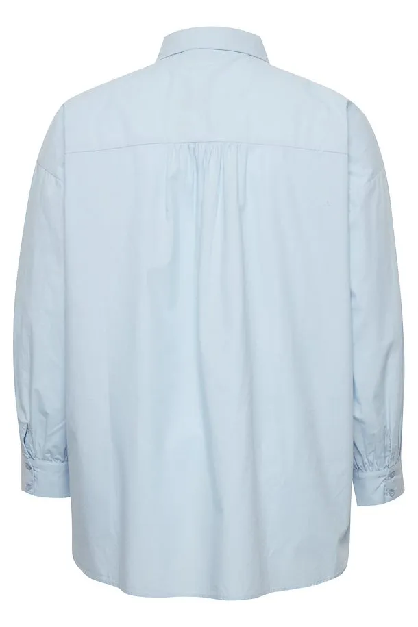 Fransa Plus Shirt in Blue