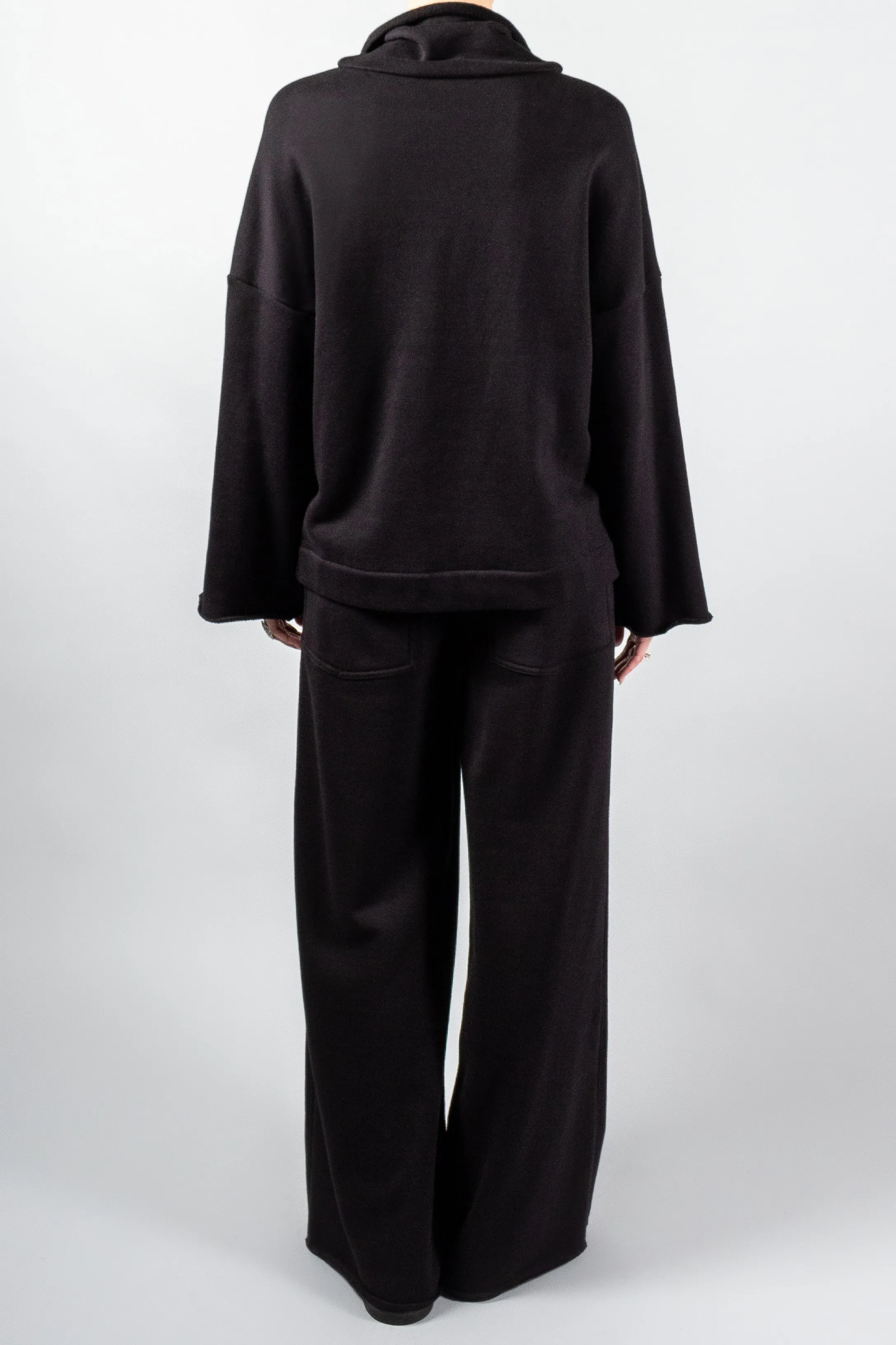 Gauchere Raw Edge Cotton Turtleneck