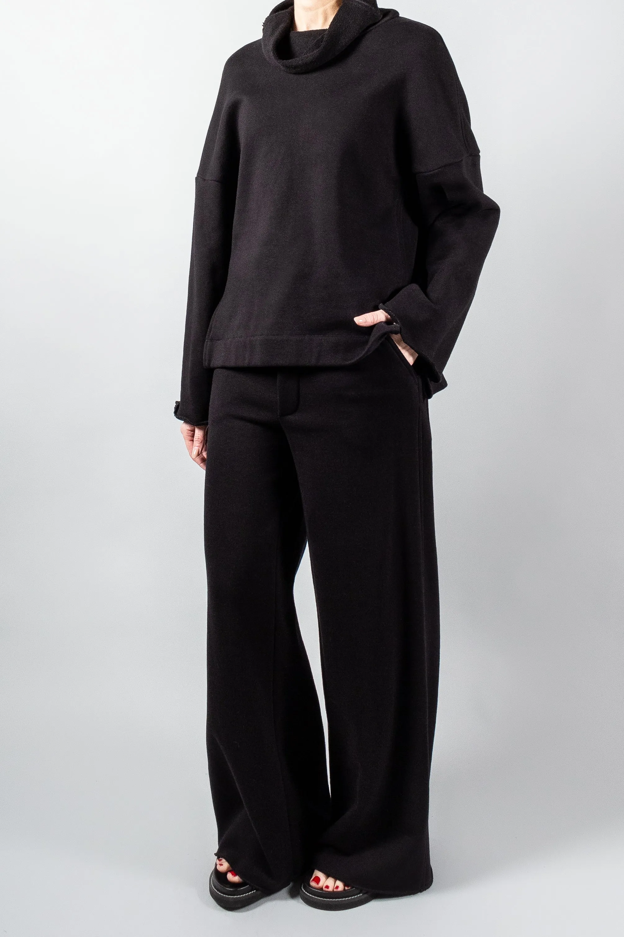 Gauchere Raw Edge Cotton Turtleneck