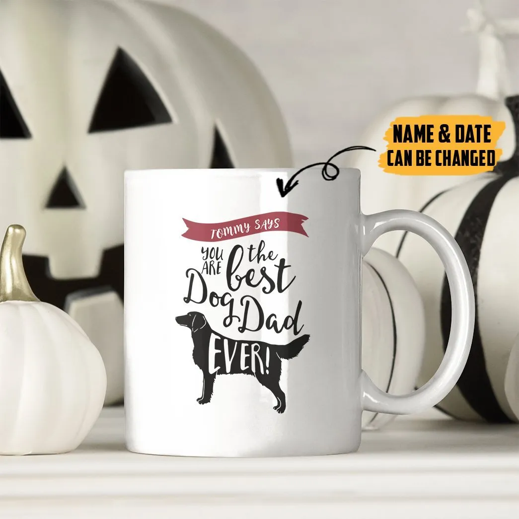 Gearhuman 3D Happy Fathers Day Gift Best Dog Dad Ever Custom Name Mug