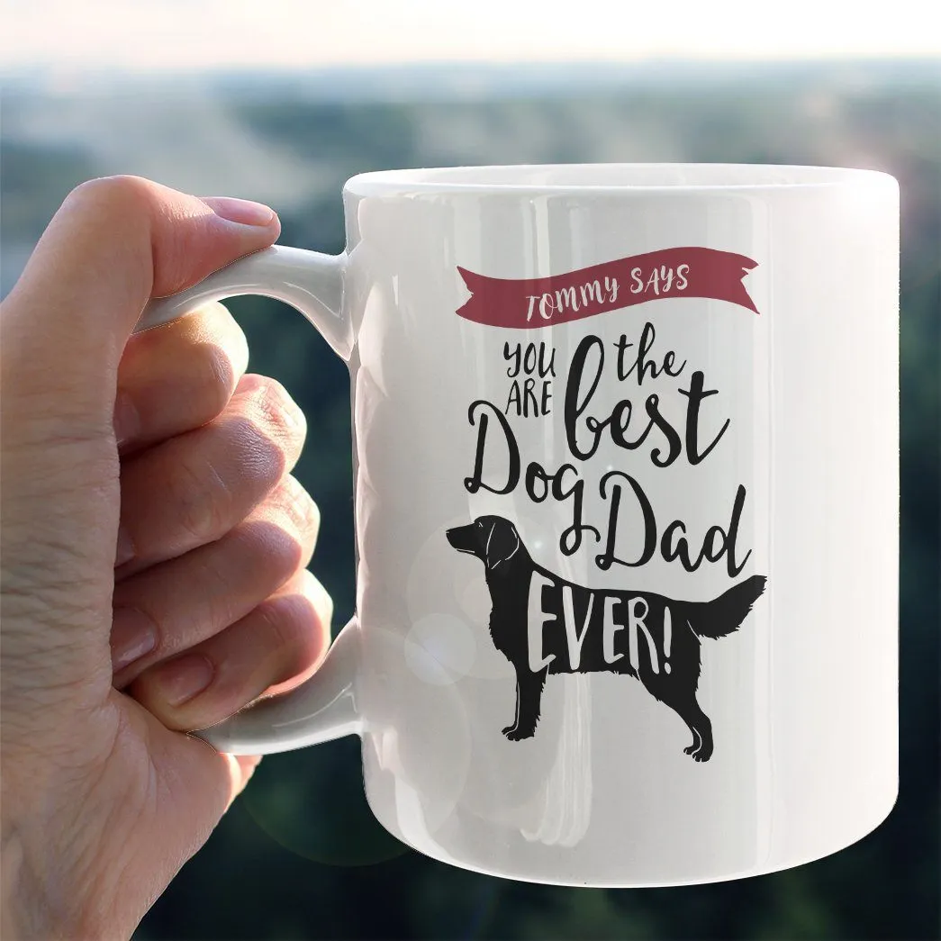 Gearhuman 3D Happy Fathers Day Gift Best Dog Dad Ever Custom Name Mug