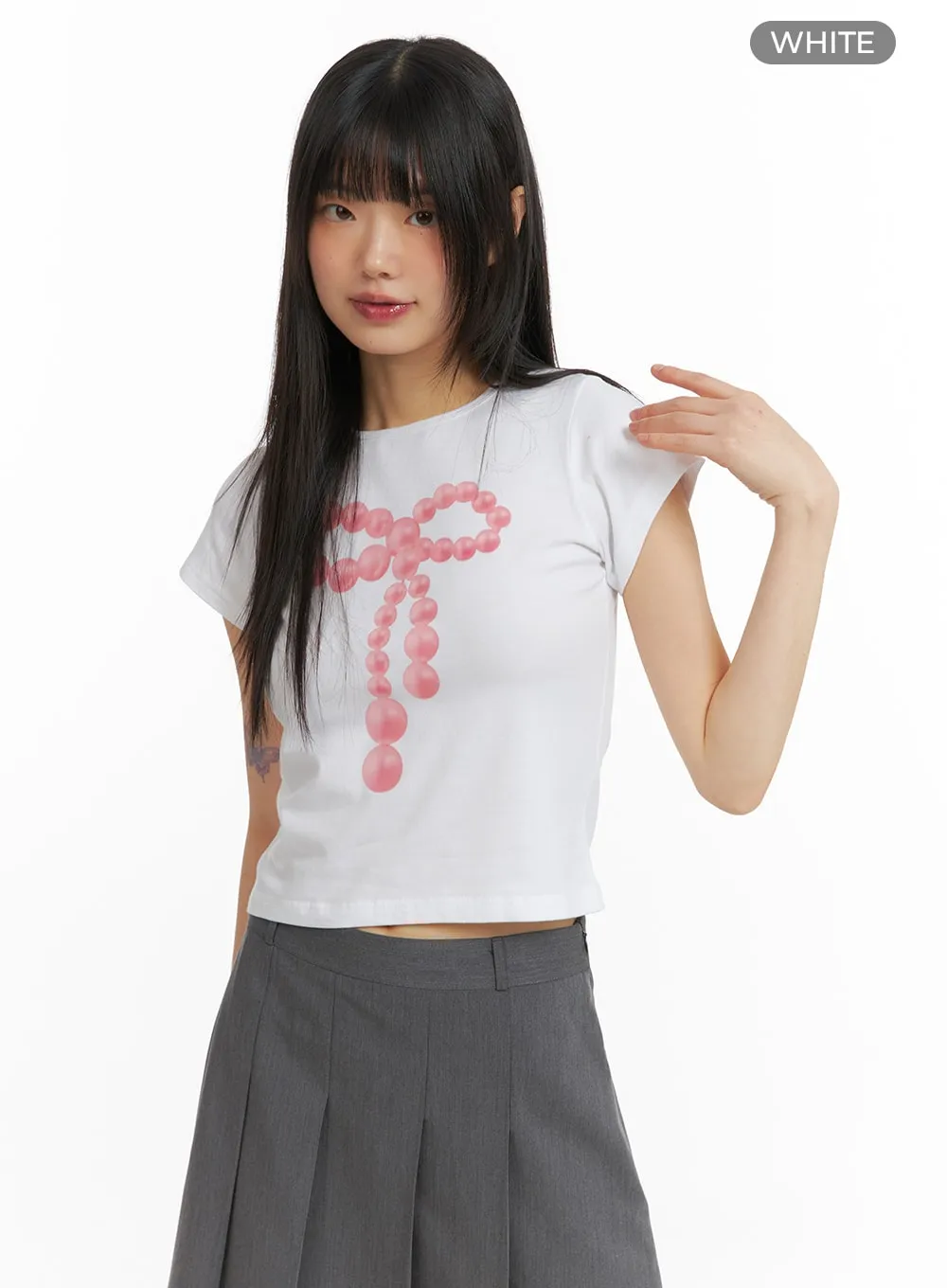 Graphic Ribbon Tee CM413