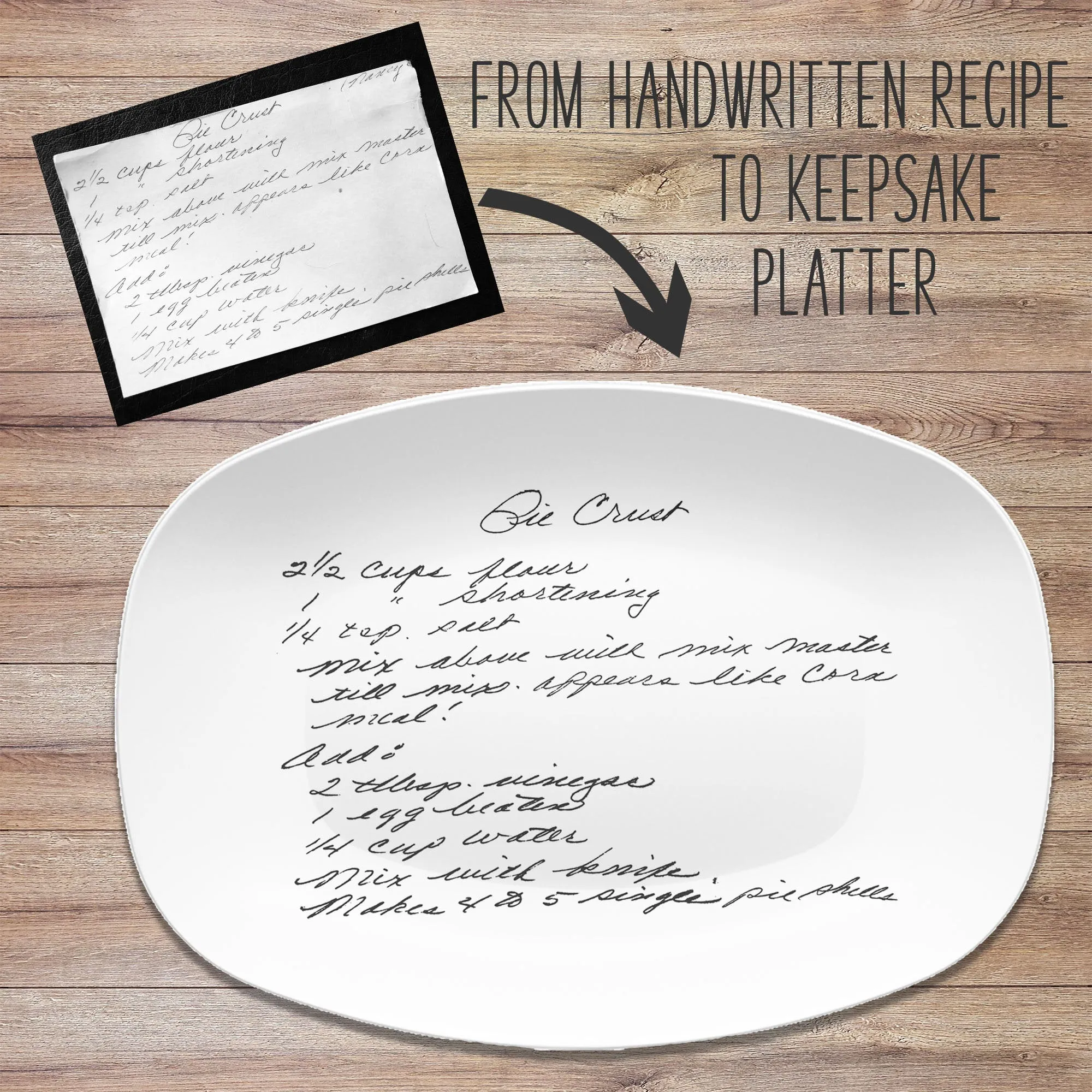 Handwritten Recipe Platter - Transfer Recipe Gift