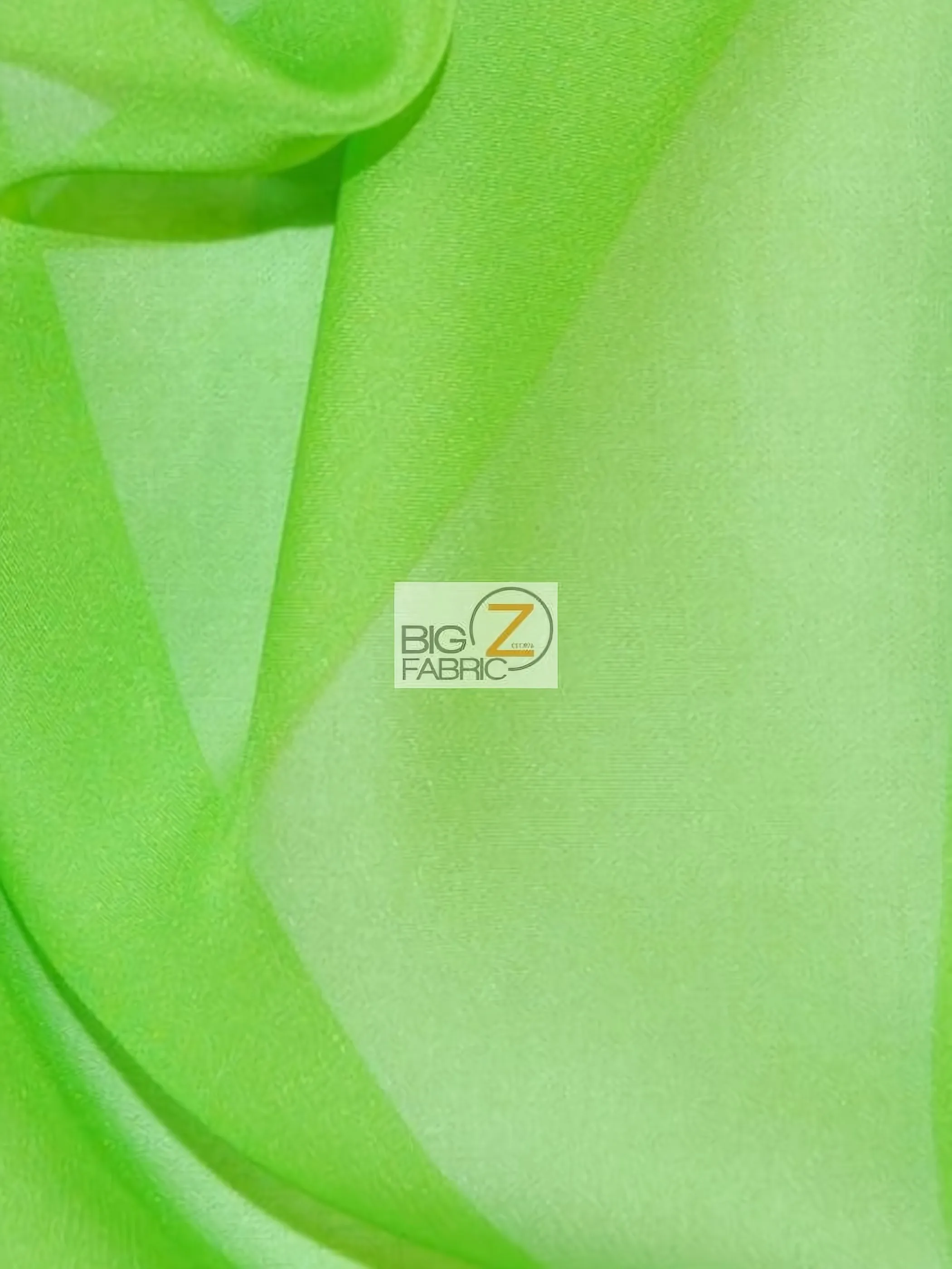 High Multi Chiffon By The Roll - 40 Yard Bolt - Lime