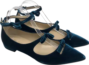 Hobbs Blue Velvet Bow Detail Pumps UK 5 EU 38 👠