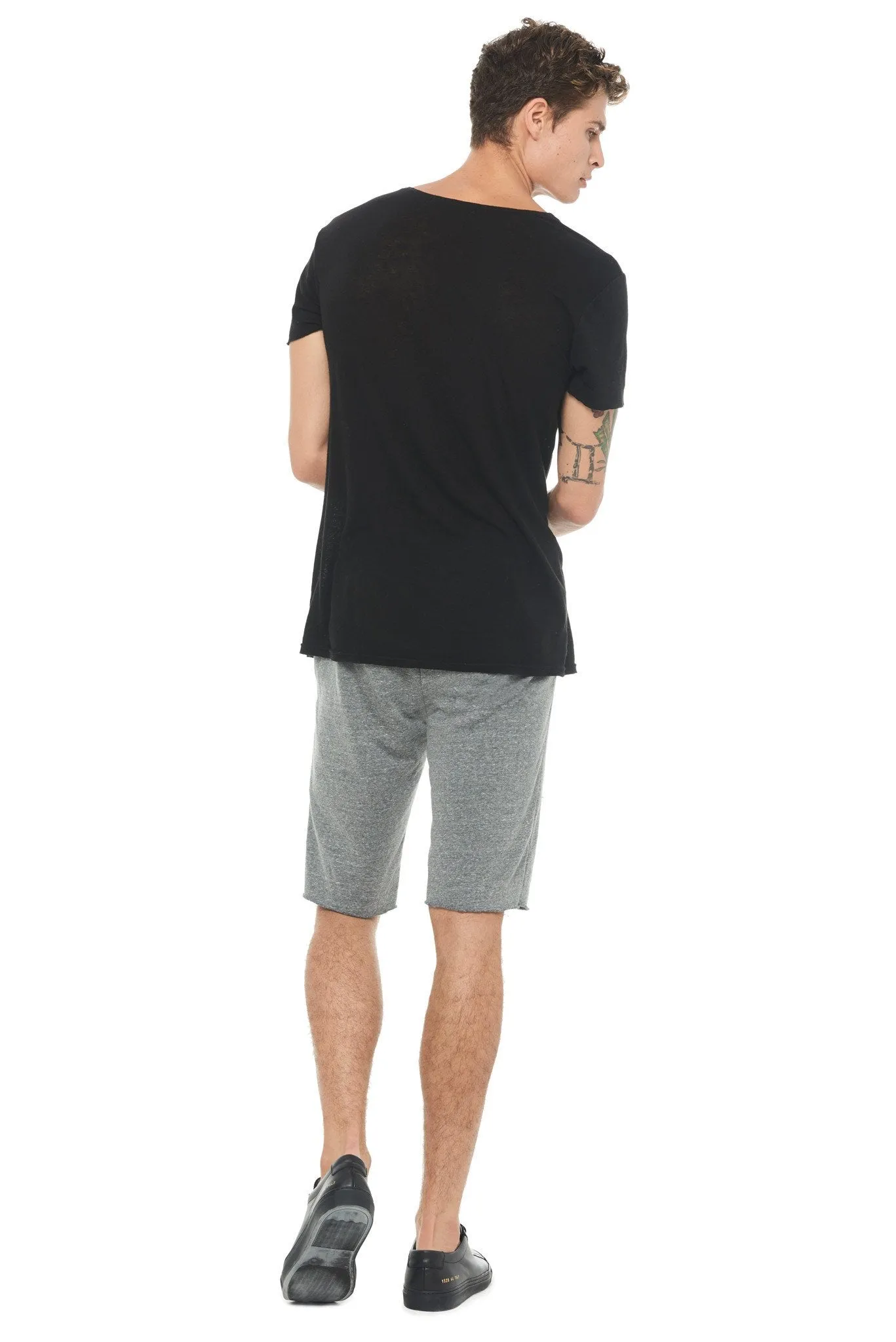 Men's Linen Blend Crew Neck Tee