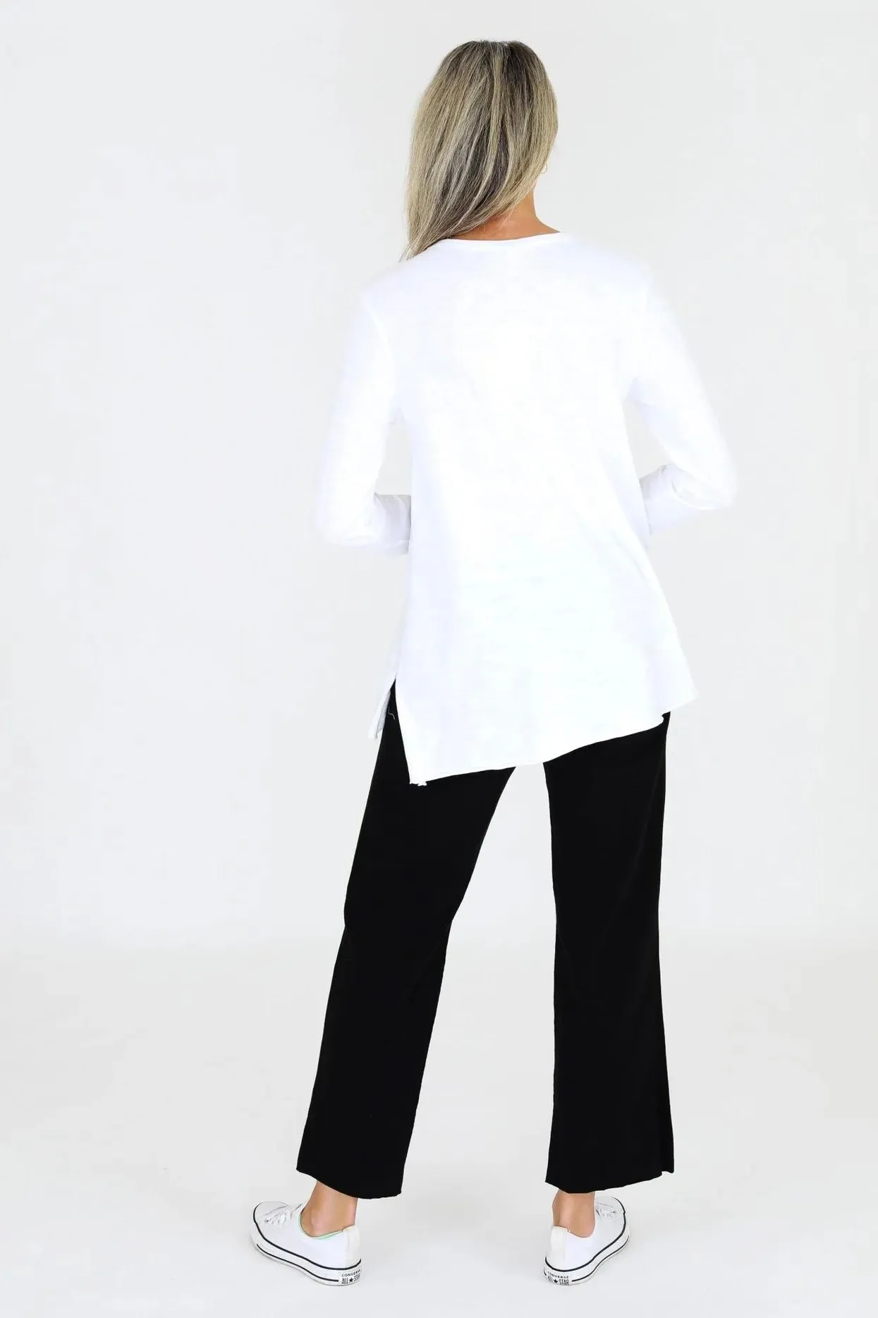 Millicent Long Sleeve Tee - White