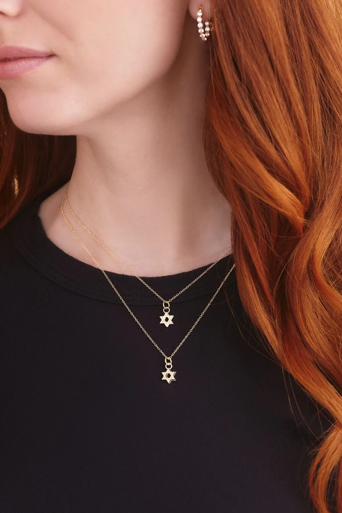 Mini Star of David Shadow Necklace