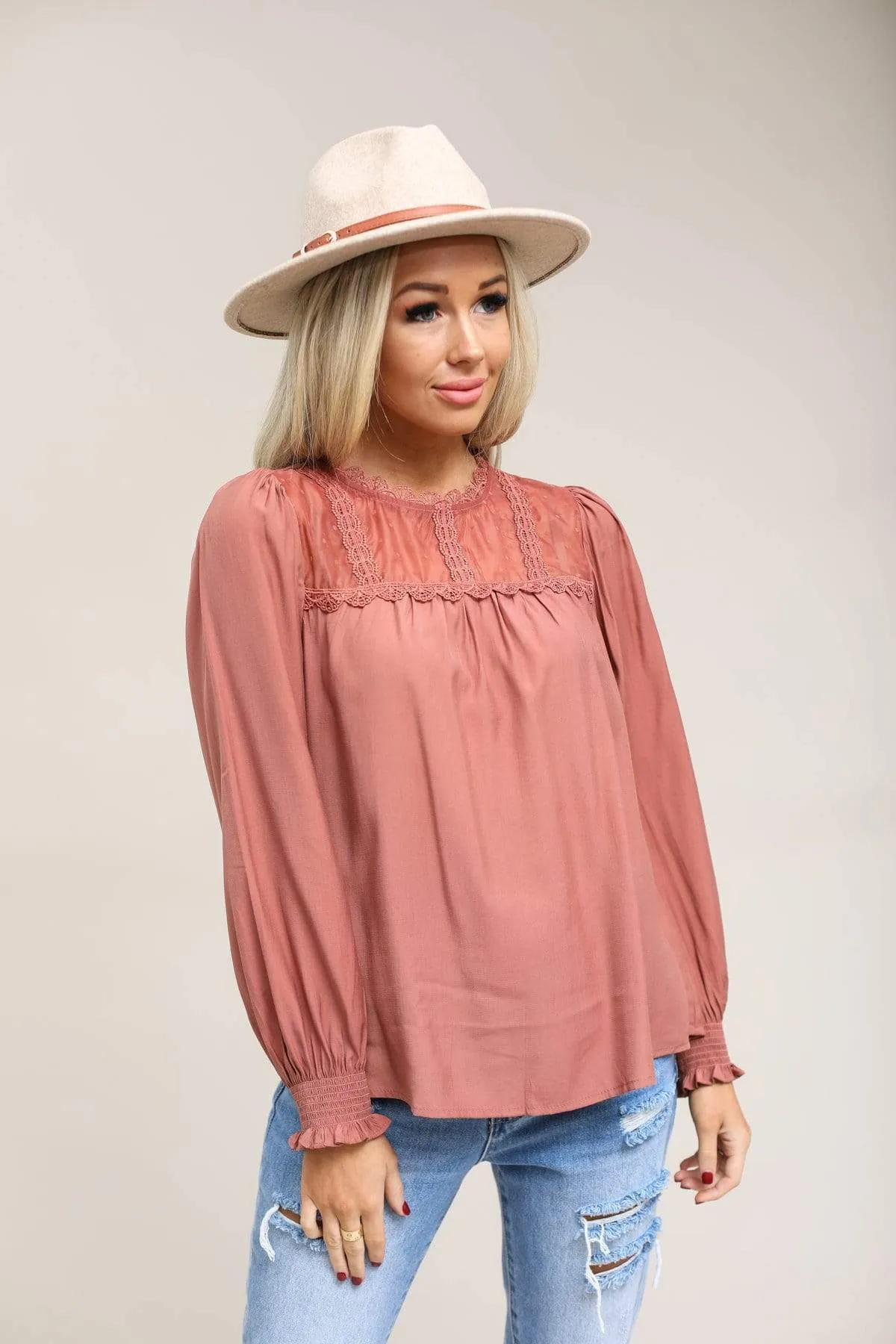 Murl Lace Detail Top