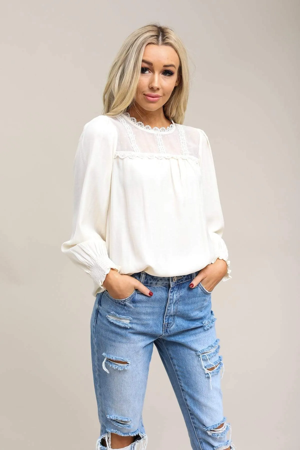 Murl Lace Detail Top