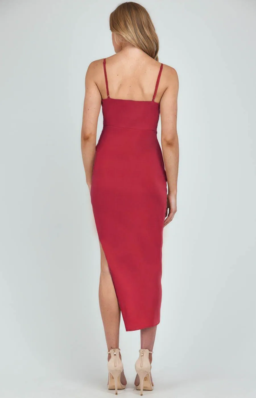 Nora Midi Dress - Red