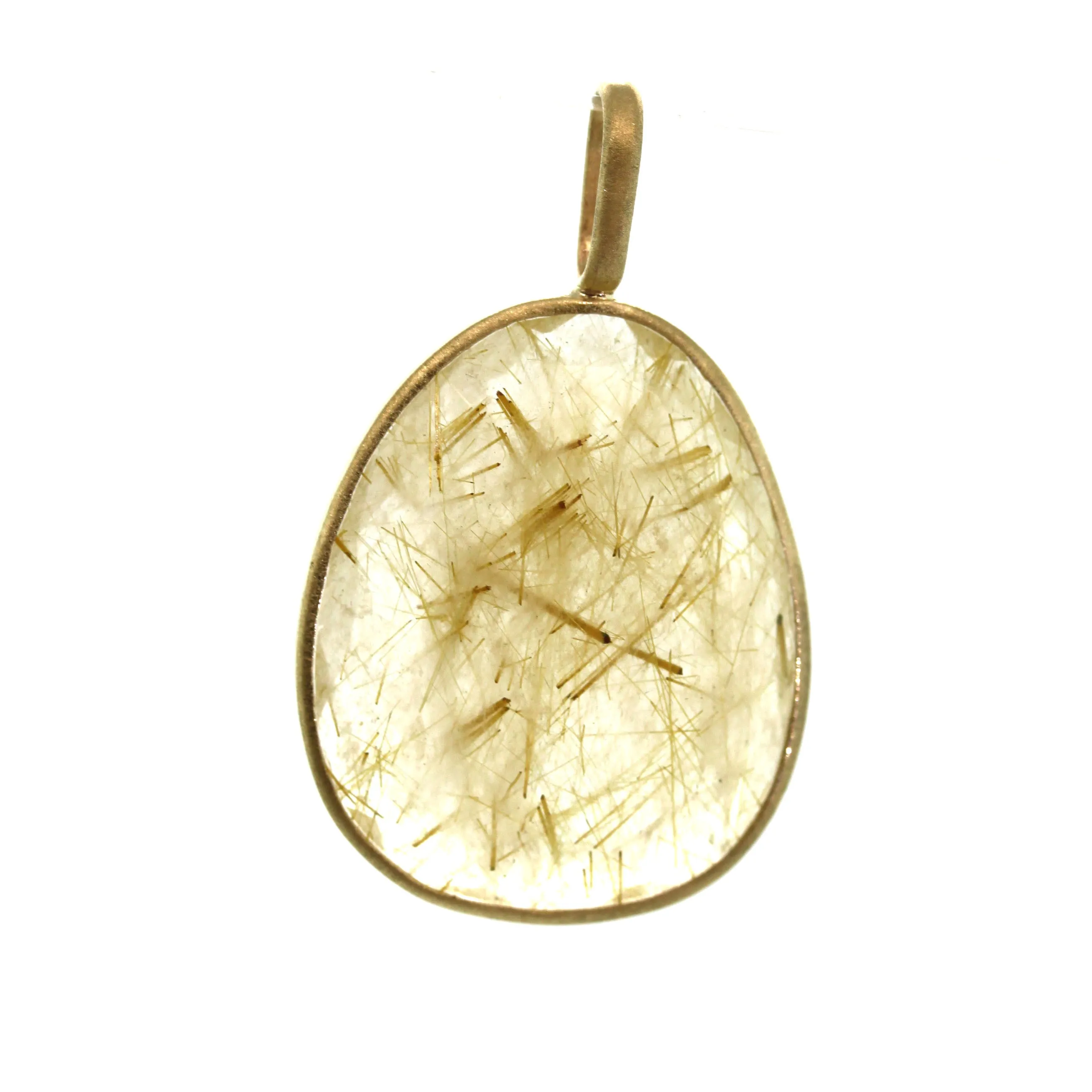 Oval Rutilated Quartz Pendant