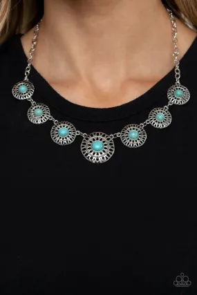 Paparazzi Necklace ~ Sahara Solar Power - Blue