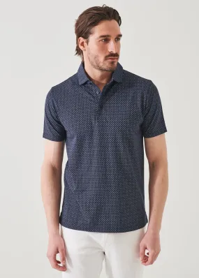 PIMA COTTON STRETCH PRINTED POLO