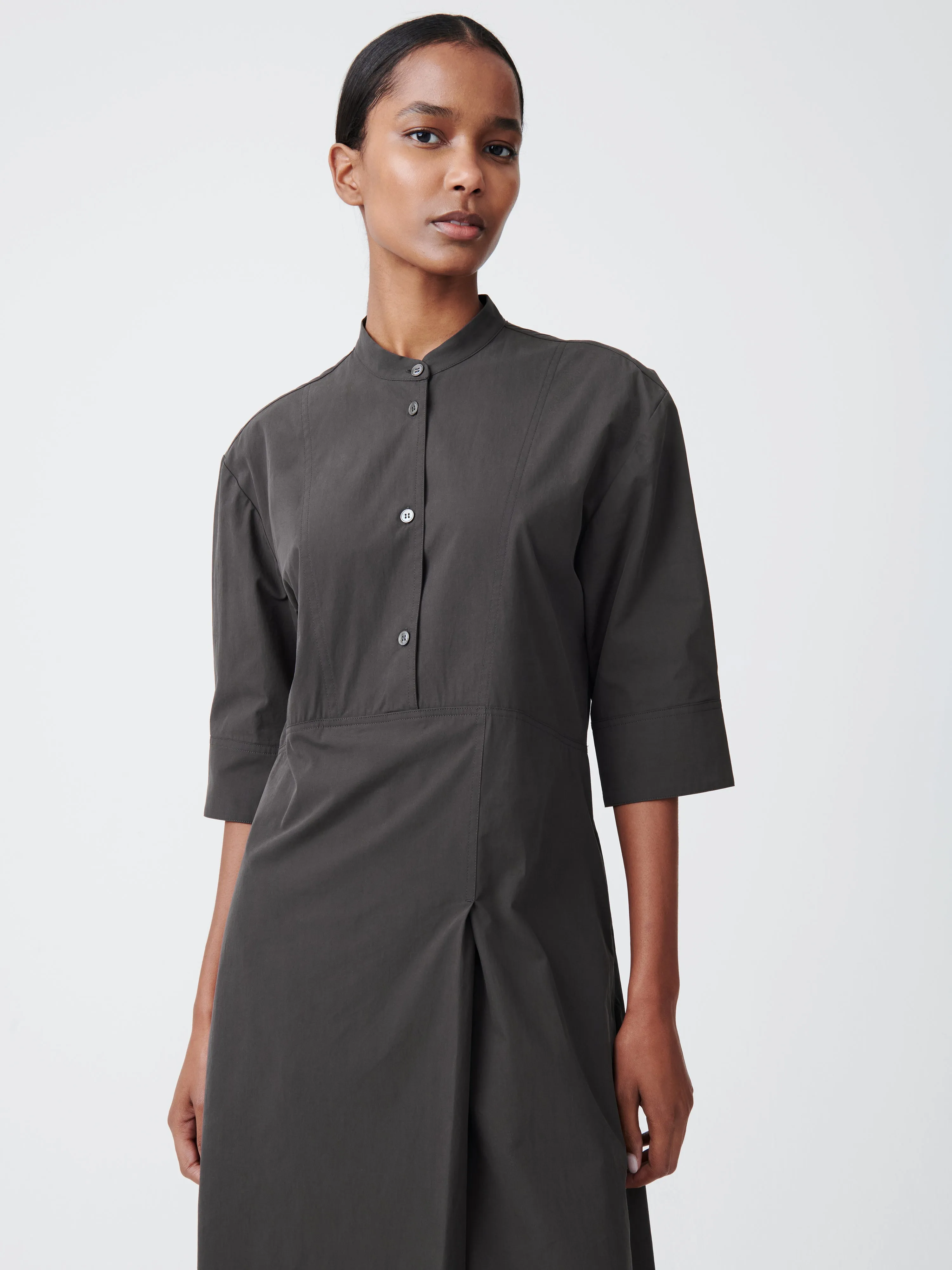 Sabo Cotton Dress in Asphalt