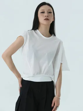 Sandee Asymmetrical Round Neck Shirt