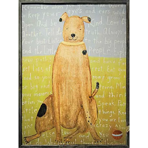 Sugarboo Brown Boy Dog Framed Art Print