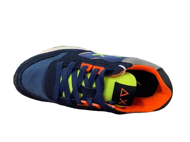 Sun68 boys' sneakers Jaky Fluo Z42315T 0734 navy blue-medium gray