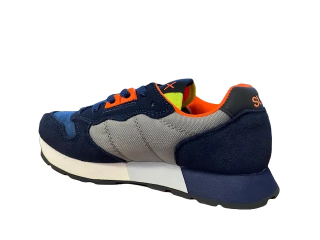 Sun68 boys' sneakers Jaky Fluo Z42315T 0734 navy blue-medium gray