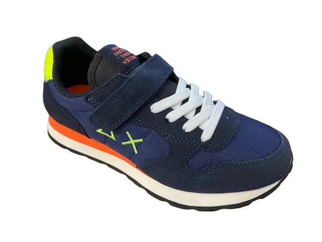 Sun68 children's sneakers Tom Fluo Z42302K 07 navy blue