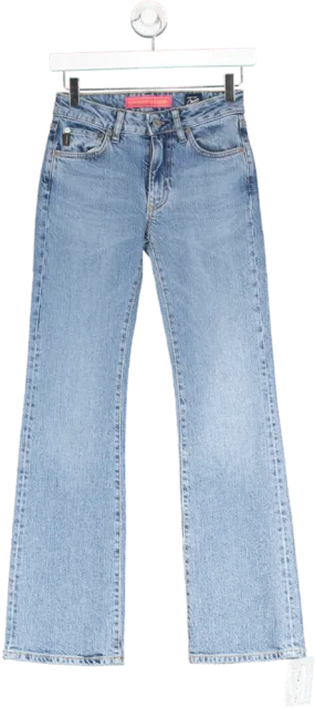 Superdry Blue Organic Cotton Flare Jeans W24