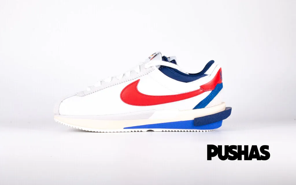 Zoom Cortez SP x Sacai 'White University Red Blue' (2022)